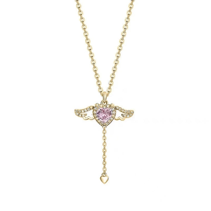 Angel Heart Necklace (Silver & Gold)