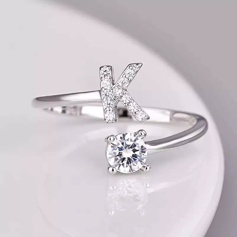 Personalized Letter Ring Dainty Coquette