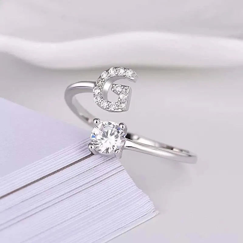 Personalized Letter Ring Dainty Coquette