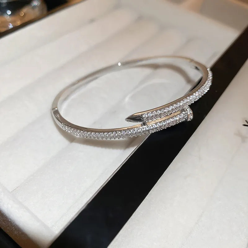 Diamond Dainty Nail Bracelet