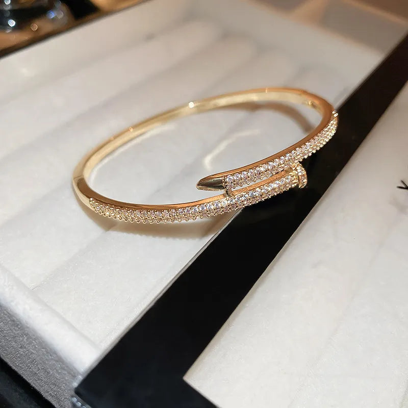 Diamond Dainty Nail Bracelet