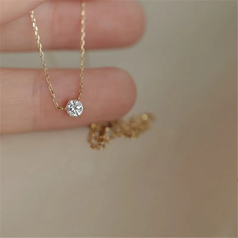 Alice - Dainty Diamond Necklace